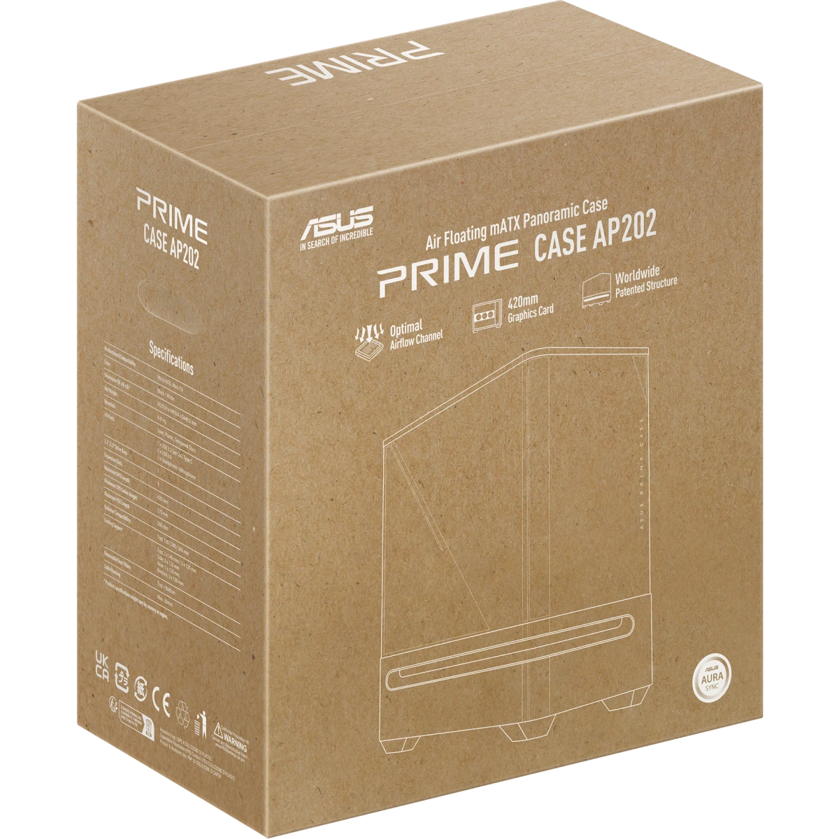 Boîtier ASUS Prime AP202 TG ARGB White - 90DC00P3-B19000 - photo 17