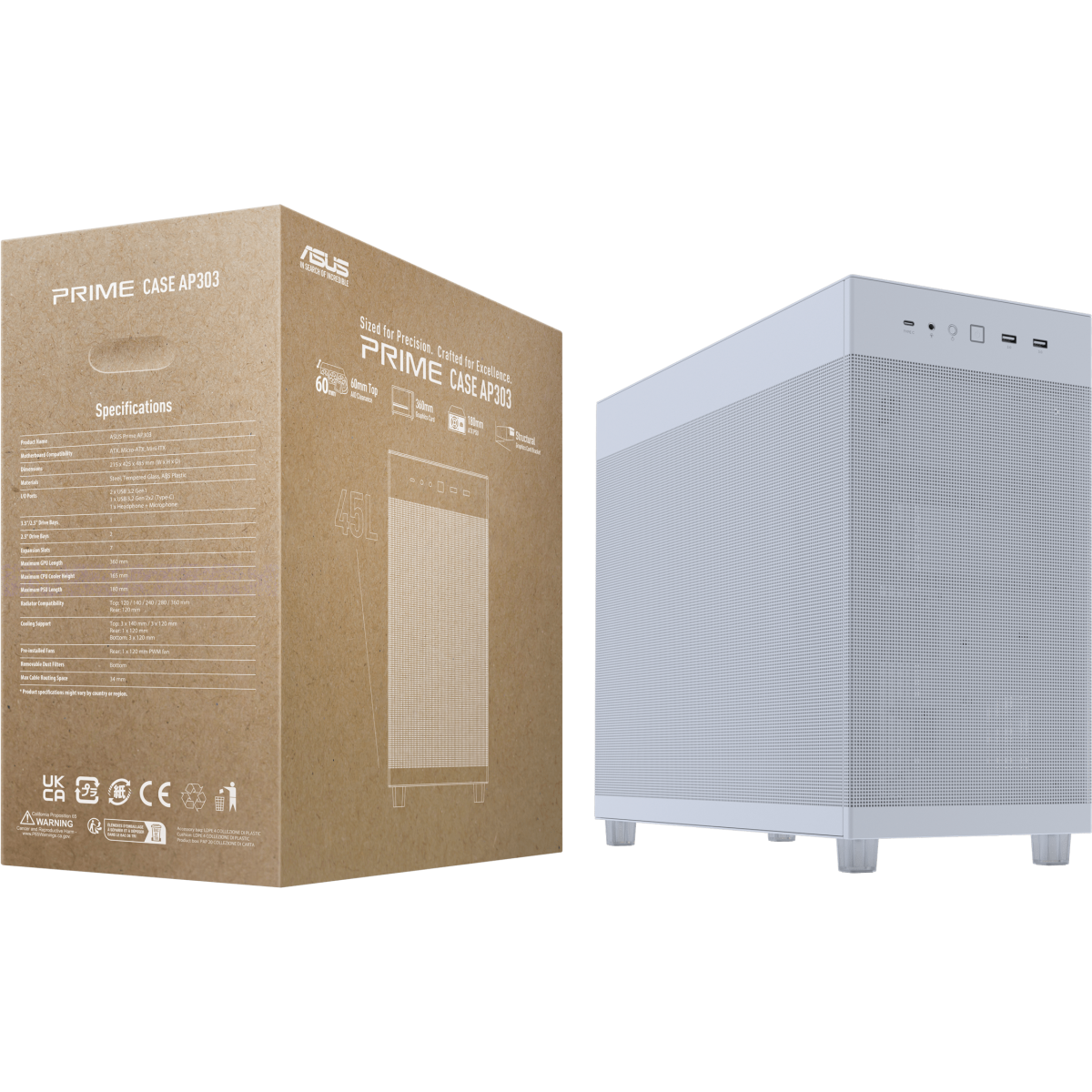 Boîtier ASUS Prime AP303 Mesh White - 90DC00V3-B39000 - photo 14