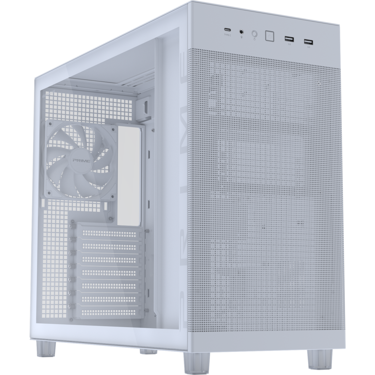 Boîtier ASUS Prime AP303 TG White - 90DC00V3-B39010 - photo 2