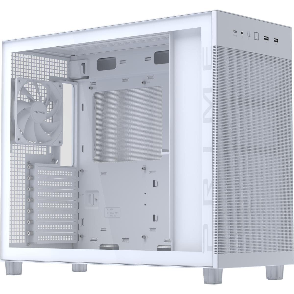 Boîtier ASUS Prime AP303 TG White - 90DC00V3-B39010 - photo 3