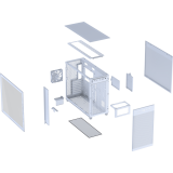 Boîtier ASUS Prime AP303 TG White (90DC00V3-B39010)