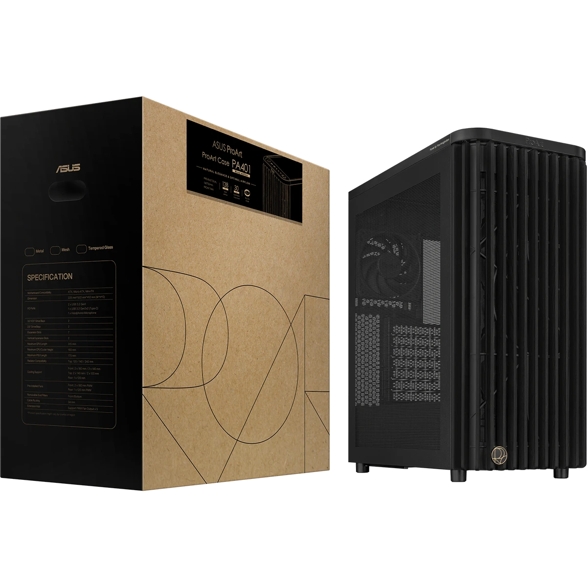 boîtier ASUS ProArt PA401 Wood Edition Mesh Panel Black - 90DC00M0-B39040 - photo 18