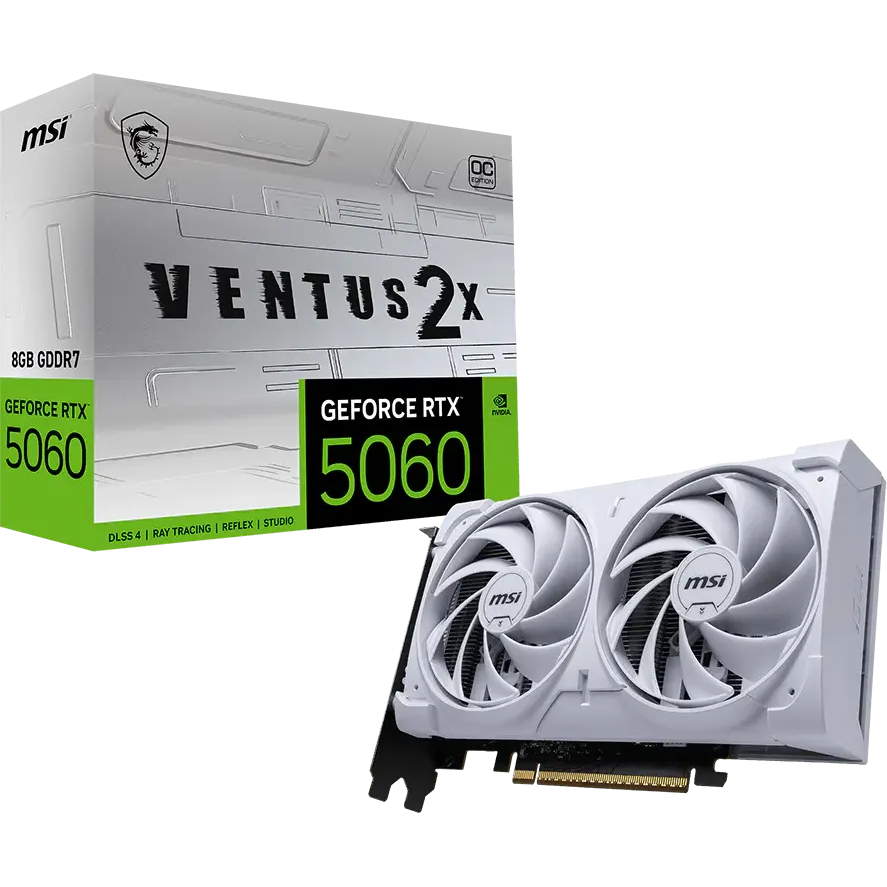 carte graphique NVIDIA GeForce RTX 5060 MSI OC 8GB (RTX 5060 8G VENTUS 2X OC WHITE) - photo 5