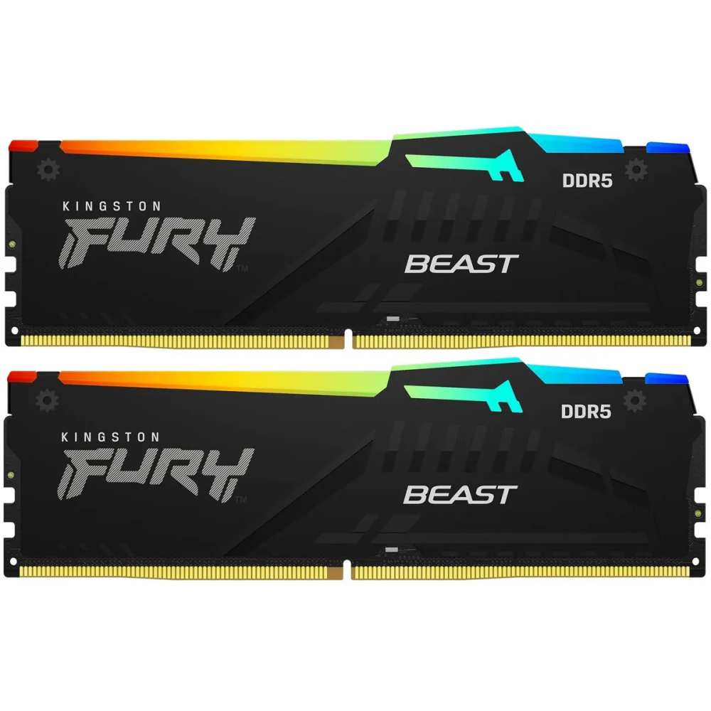 Mémoire vive 32GB DDR5 6000MHz Kingston Fury Beast RGB (KF560C30BBEAK2-32) (2x16GB KIT)