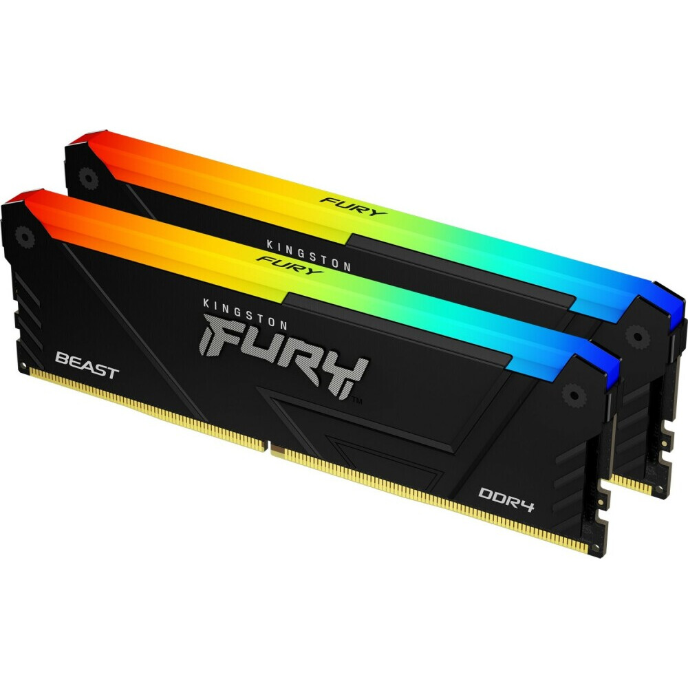 mémoire vive 16GB DDR4 3600MHz Kingston Fury Beast RGB (KF436C17BB2AK2/16) (2x8GB KIT) - photo 2