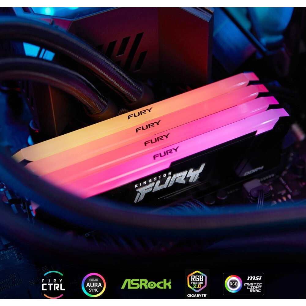 mémoire vive 16GB DDR4 3600MHz Kingston Fury Beast RGB (KF436C17BB2AK2/16) (2x8GB KIT) - photo 4