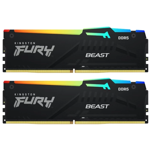 Mémoire vive 16GB DDR5 5200MHz Kingston Fury Beast RGB (KF552C40BBAK2-16) (2x8GB KIT) - photo 2