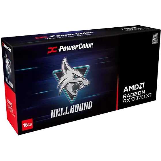carte graphique AMD Radeon RX 9070 XT PowerColor Hellhound OC 16GB (RX9070XT 16G-L/OC) - photo 8