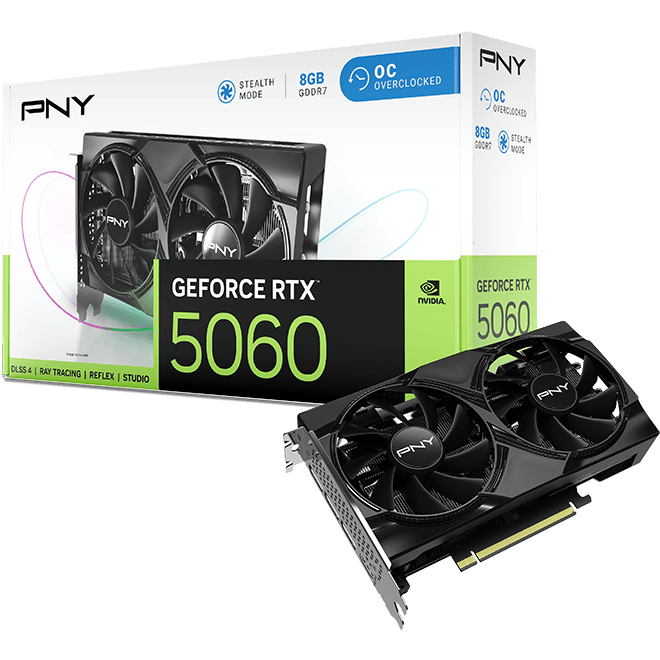 Carte graphique NVIDIA GeForce RTX 5060 PNY Dual Fan OC 8GB (VCG50608DFXPB1-O) - photo 9