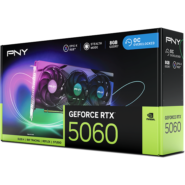 carte graphique NVIDIA GeForce RTX 5060 PNY EPIC-X Triple Fan ARGB OC 8GB (VCG50608TFXXPB1-O) - photo 10