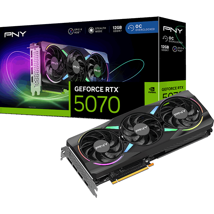 carte graphique NVIDIA GeForce RTX 5070 PNY EPIC-X Triple Fan ARGB OC 12GB (VCG507012TFXPB1-O) - photo 9