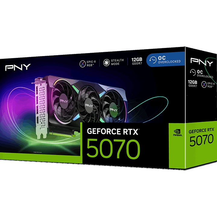 carte graphique NVIDIA GeForce RTX 5070 PNY EPIC-X Triple Fan ARGB OC 12GB (VCG507012TFXPB1-O) - photo 10