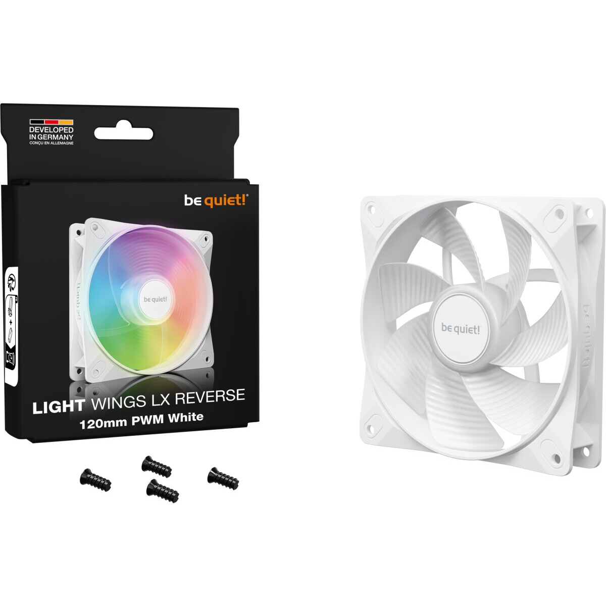Ventilateur pour boîtier Be Quiet Light Wings LX 120mm PWM Reverse White - BL133 - photo 4