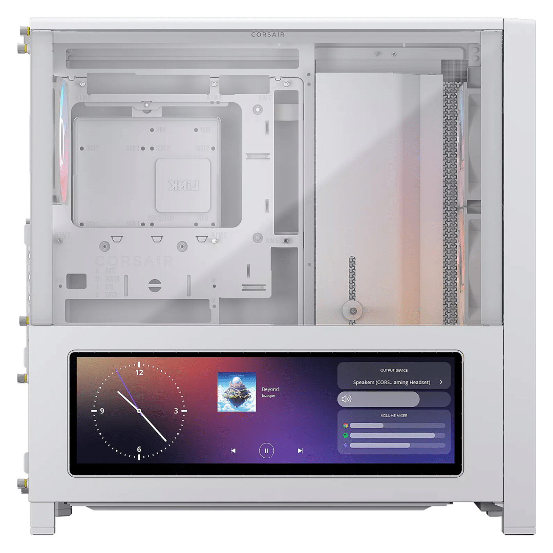 Boîtier Corsair Frame 4000D LCD RS ARGB White (CC-9011327-WW) - photo 4