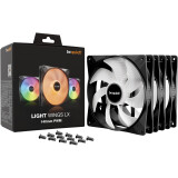 Ventilateur pour boîtier Be Quiet Light Wings LX 140mm PWM Black, 3 pcs (BL127)