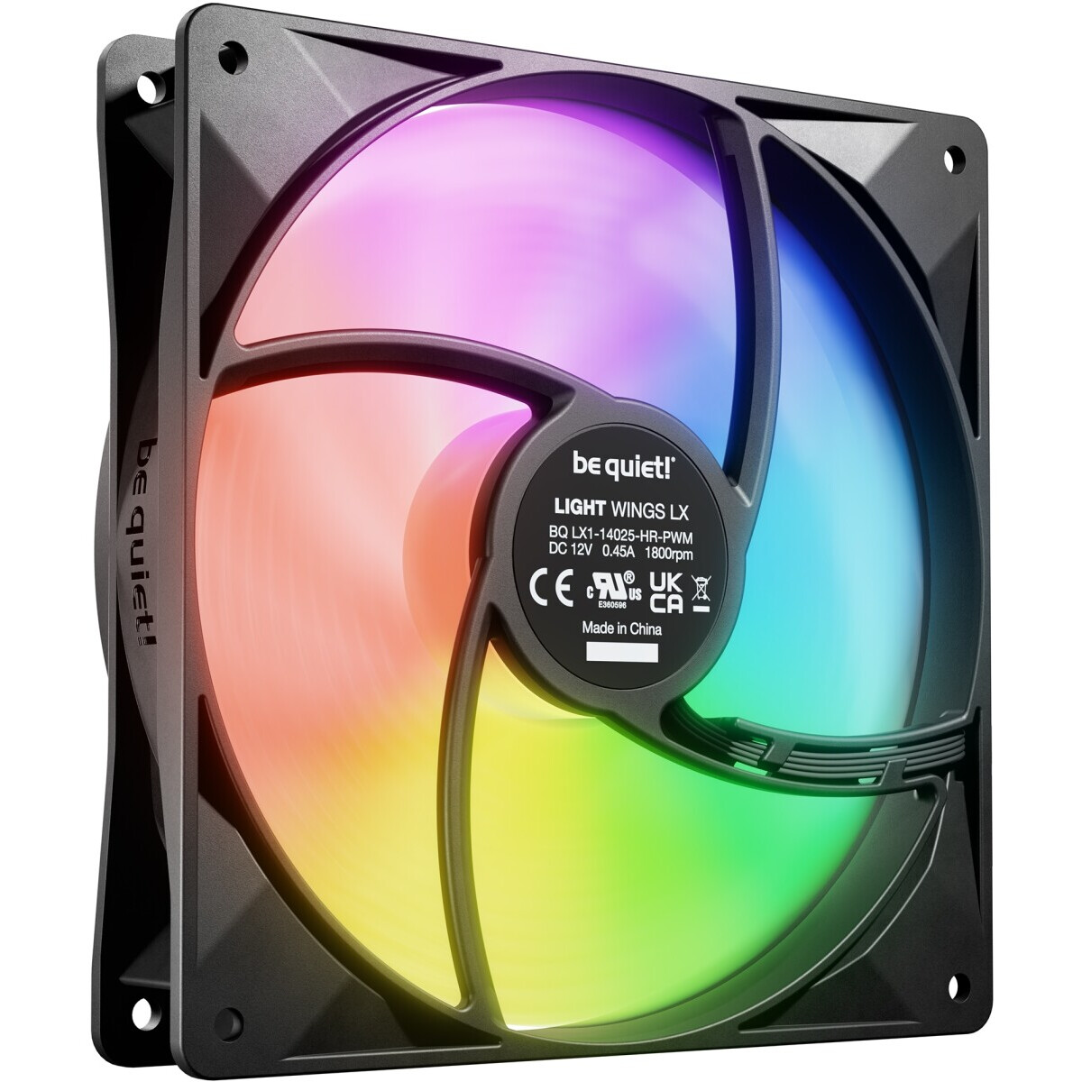 Ventilateur pour boîtier Be Quiet Light Wings LX 140mm PWM High Speed Black, 3 pcs - BL130 - photo 2