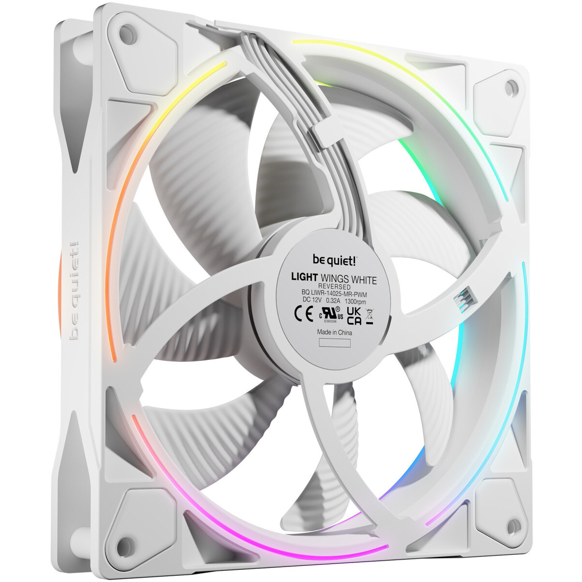Ventilateur pour boîtier Be Quiet Light Wings 140mm PWM Reverse White - BL135 - photo 2
