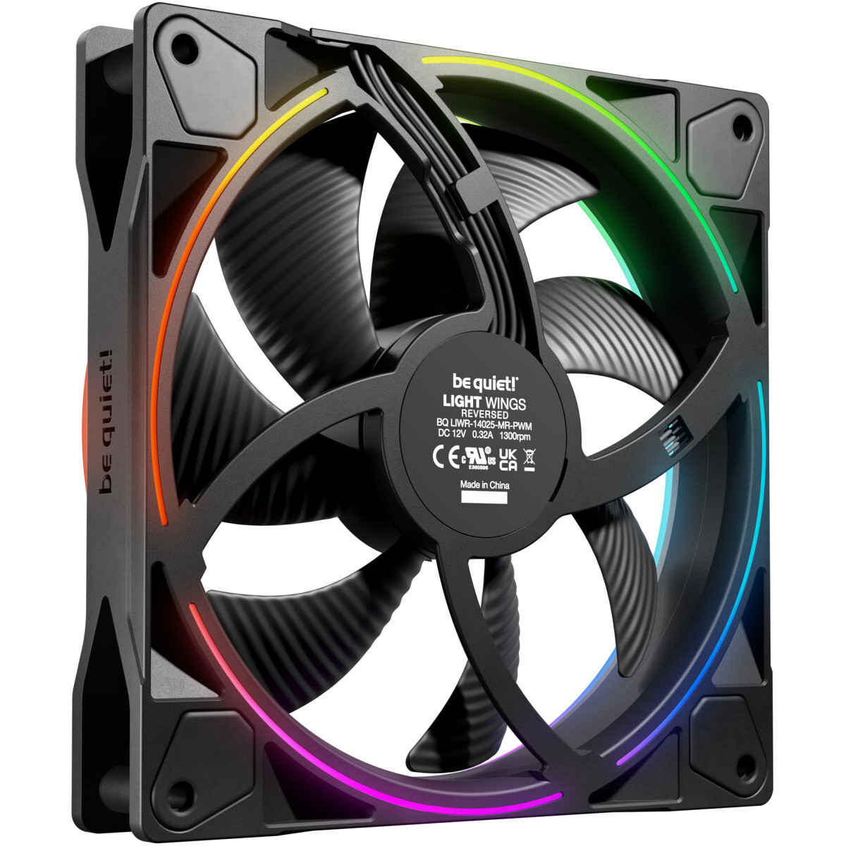 Ventilateur pour boîtier Be Quiet Light Wings 140mm PWM Reverse Black - BL134 - photo 2