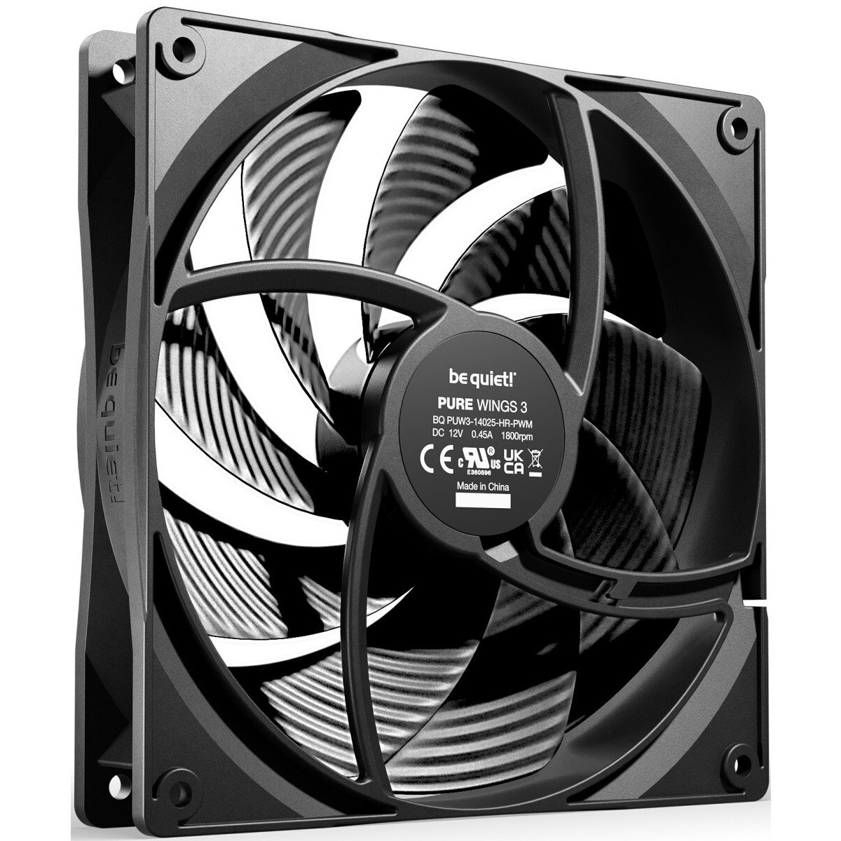 Ventilateur pour boîtier Be Quiet Pure Wings 3 140mm PWM High Speed Black, 3 pcs - BL138 - photo 3