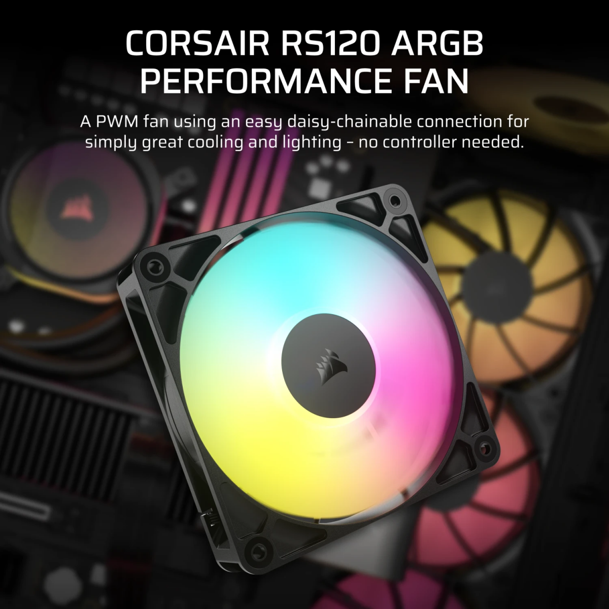 Ventilateur pour boîtier Corsair RS120 ARGB Black (CO-9050180-WW) - photo 8