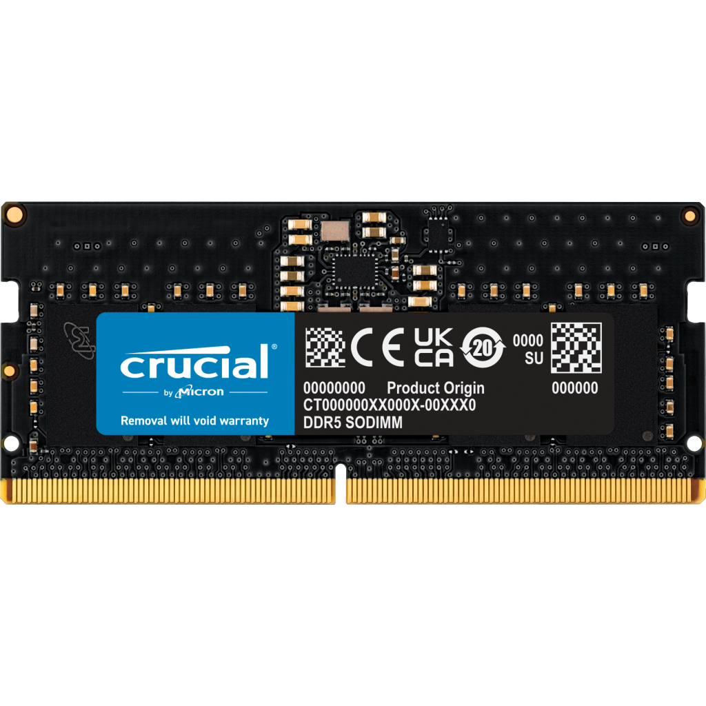 Mémoire vive 8GB DDR5 5600MHz Crucial SO-DIMM (CT8G56C46S5T) OEM