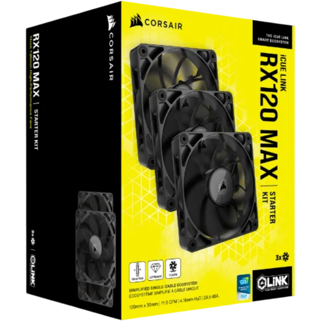 Ventilateur pour boîtier Corsair iCUE LINK RX120 MAX Black (CO-9051042-WW) - photo 3