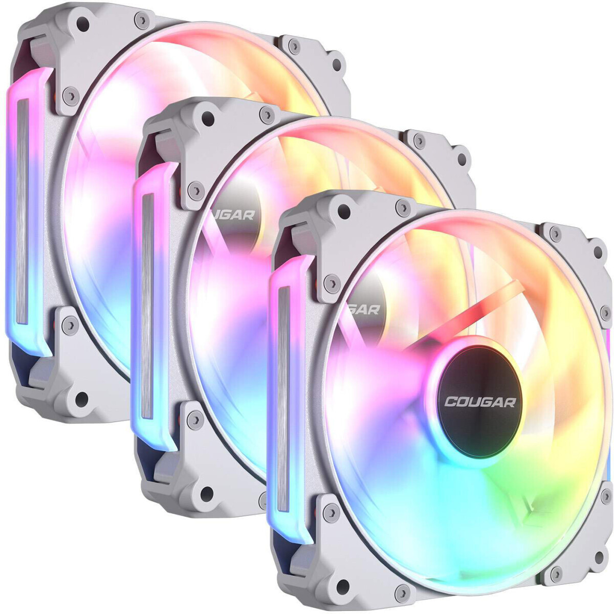 Ventilateur pour boîtier Cougar APOLAR 120 ARGB White (3 Fan Pack) - CF-APR12HW3-RGB