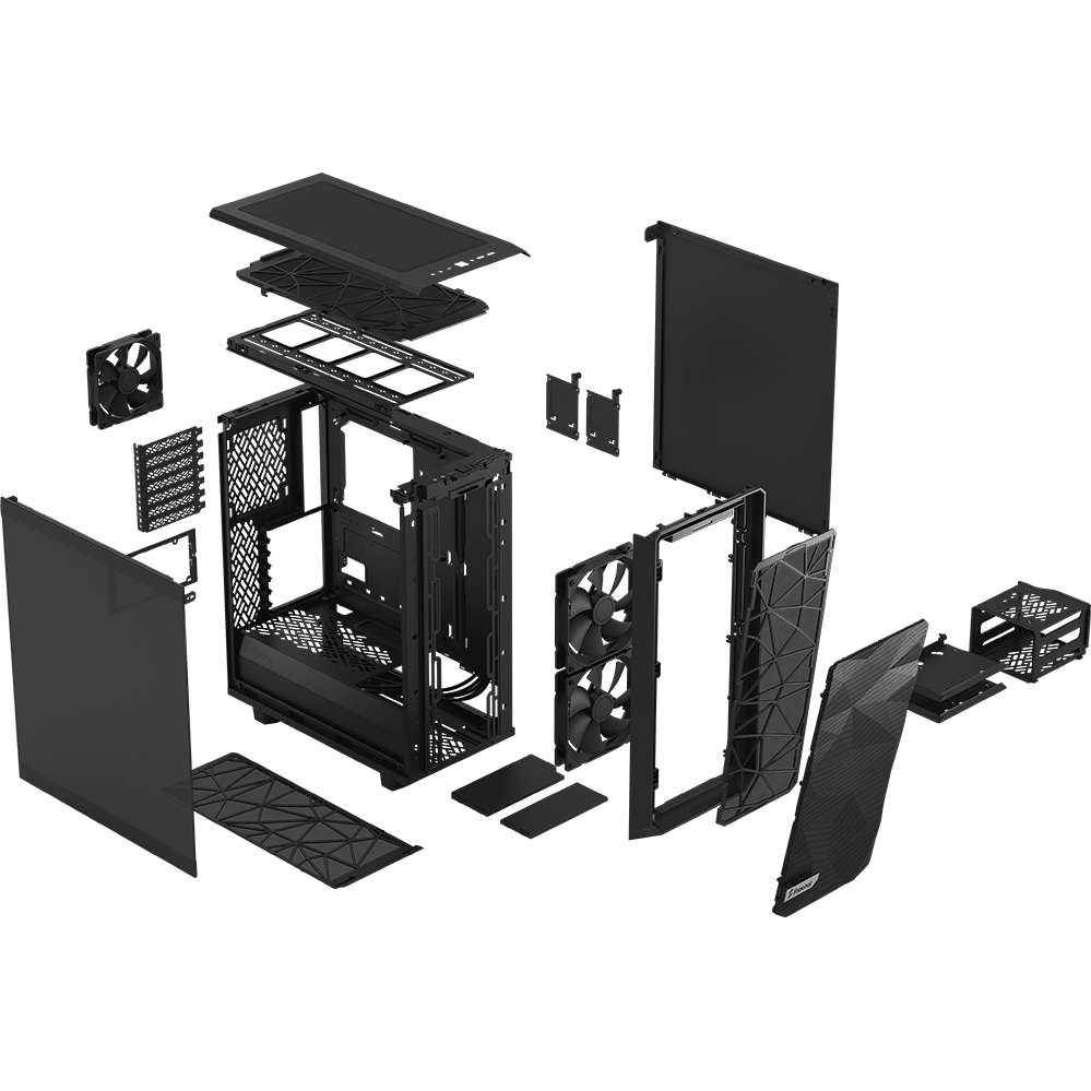 Corps Fractal Design Meshify 2 Compact TG Dark Tint Black - FD-C-MES2C-02 - photo 15