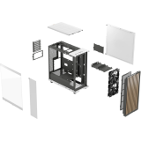 Boîtier Fractal Design North Chalk White TG Clear (FD-C-NOR1C-04)