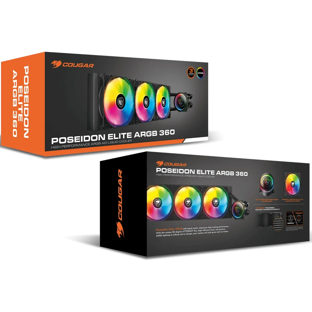 Système de refroidissement liquide Cougar Poseidon Elite ARGB 360 Black - CGR-PSDELRGB-B-360 - photo 6
