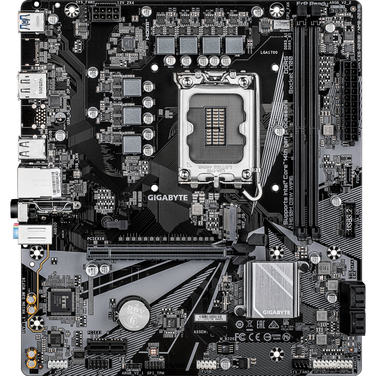 Carte mère Gigabyte H610M D3W WIFI6