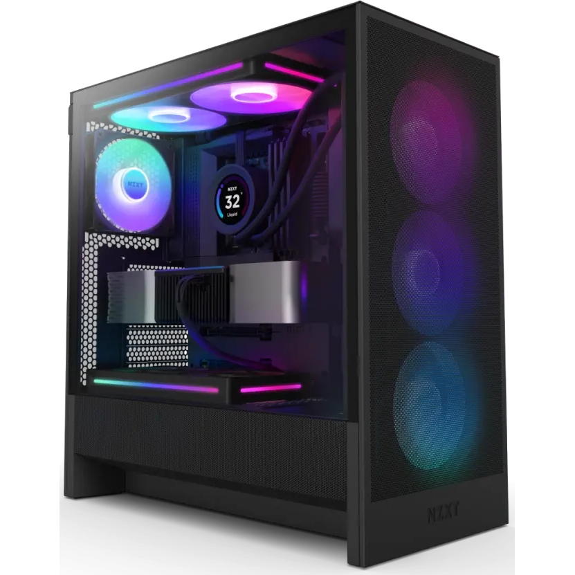 Boîtier NZXT H5 Flow RGB Black - CC-H52FB-R1