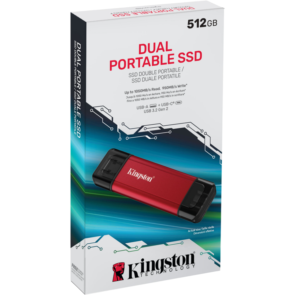 Stockage externe SSD 512GB Kingston Dual Portable (SPSD/512GB) - photo 4
