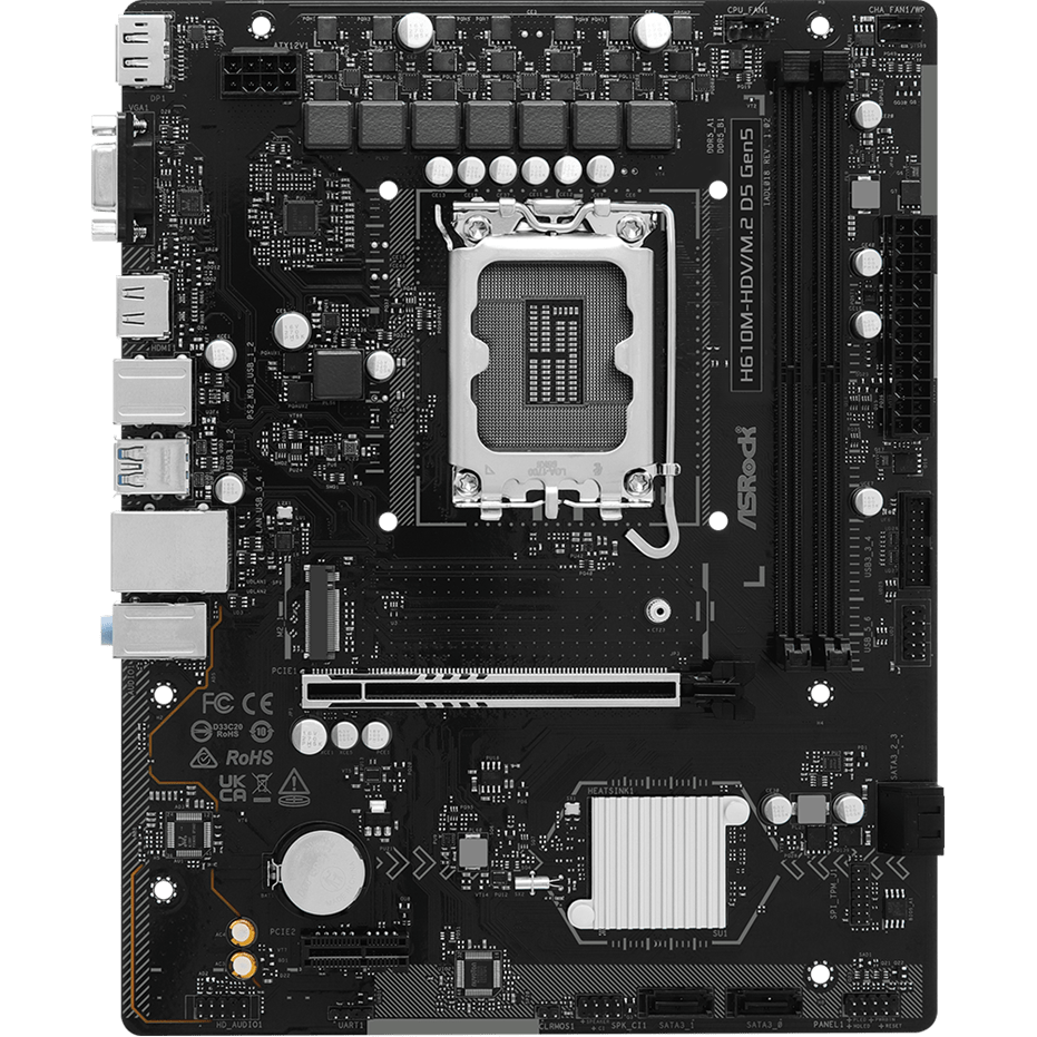 Carte mère ASRock H610M-HDV/M.2 D5 Gen5