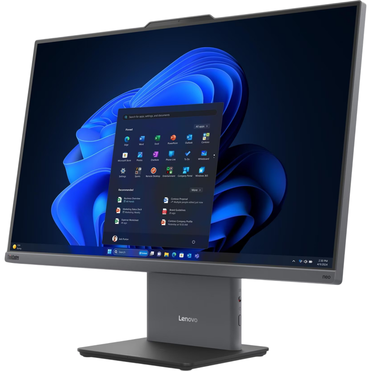 Ordinateurs tout-en-un Lenovo ThinkCentre neo 55a 24 Gen 6 Luna Grey (13FA004NFR) - photo 3
