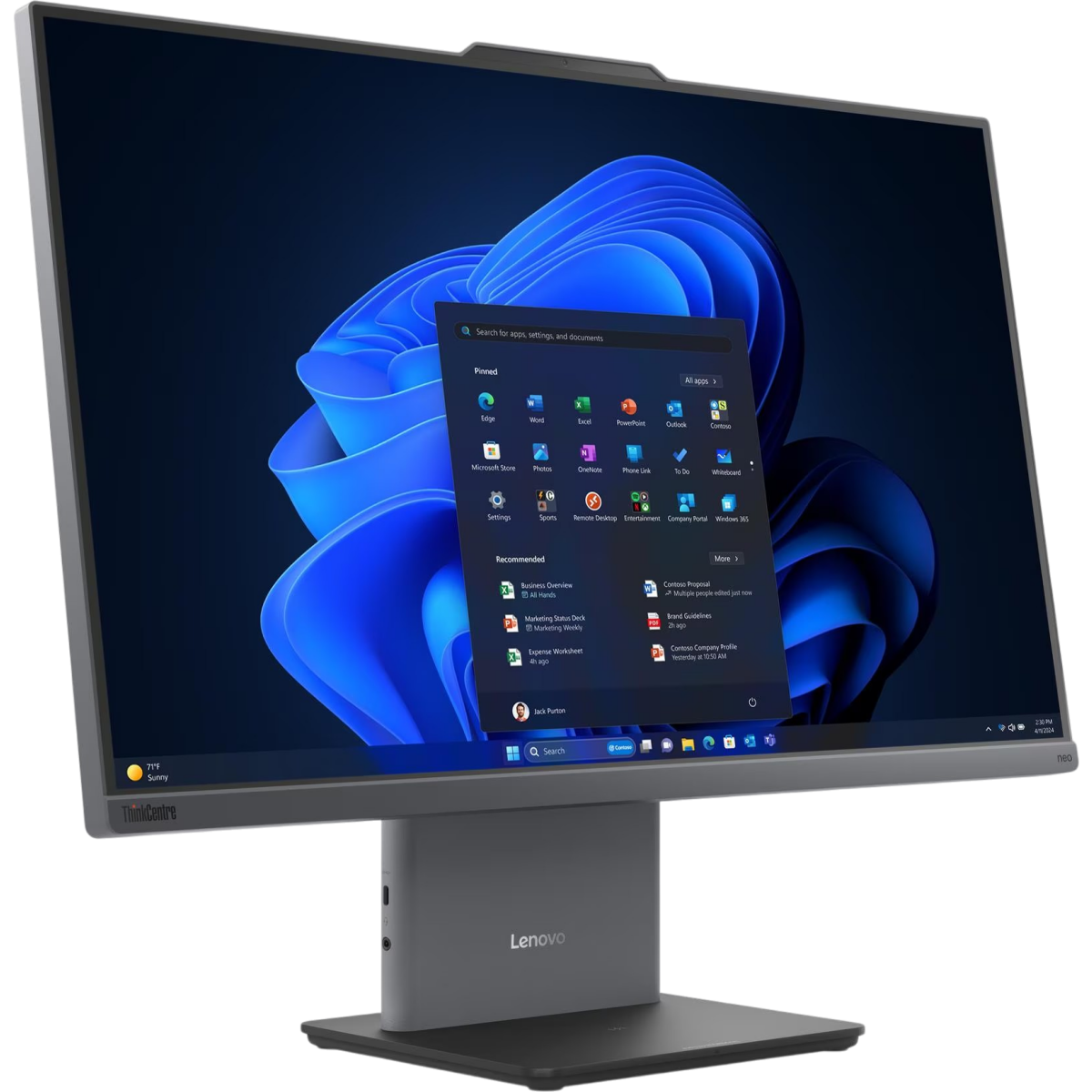 Ordinateurs tout-en-un Lenovo ThinkCentre neo 55a 24 Gen 6 Luna Grey (13FA004NFR) - photo 2