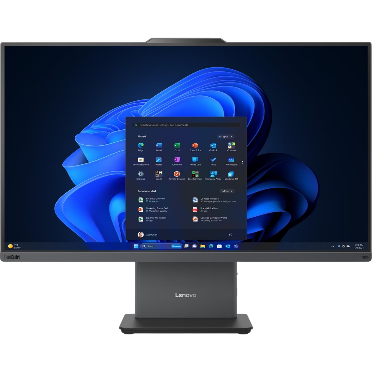 Ordinateurs tout-en-un Lenovo ThinkCentre neo 55a 24 Gen 6 Luna Grey (13FA004NFR)