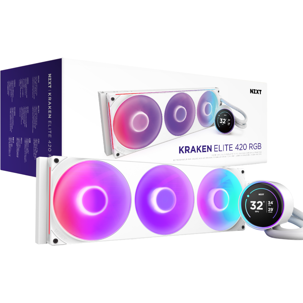 Système de refroidissement liquide NZXT Kraken Elite 420 White (RL-KR42E-W2) - photo 4