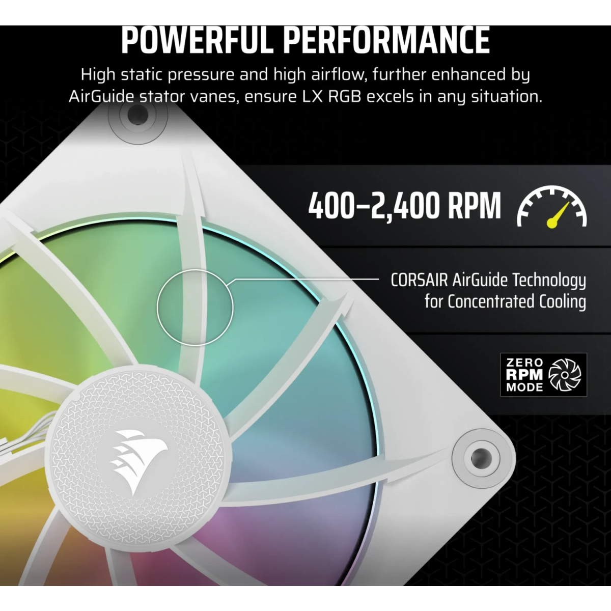 Ventilateur pour boîtier Corsair iCUE LINK LX120 RGB White (CO-9051029-WW) - photo 7