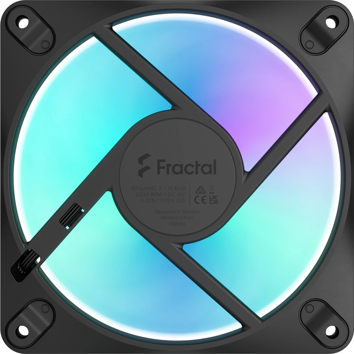 Ventilateur pour boîtier Fractal Design Dynamic 3 – 12 RGB Black (3-Pack) - FD-F-DR3-1203 - photo 3