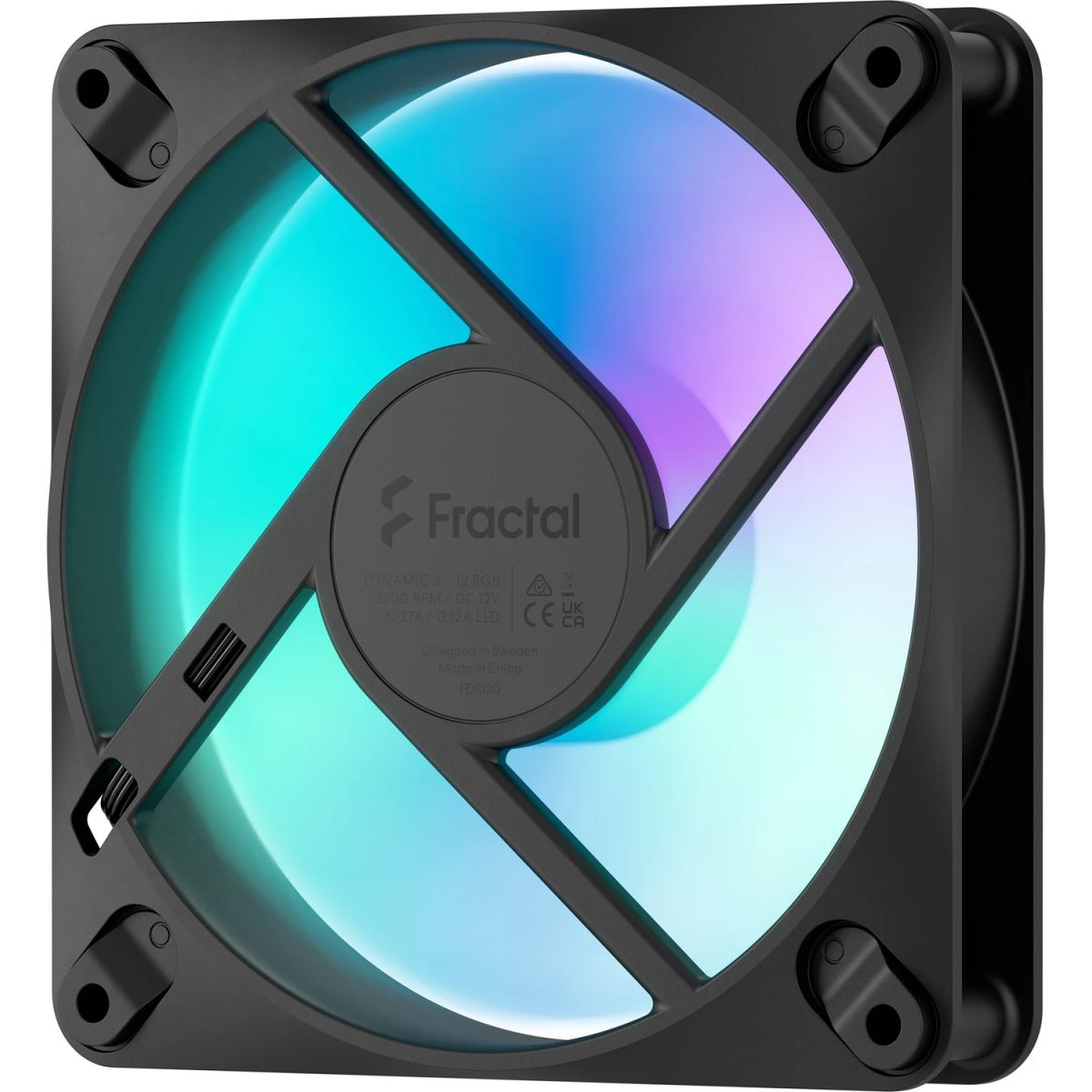 Ventilateur pour boîtier Fractal Design Dynamic 3 – 12 RGB Black (3-Pack) - FD-F-DR3-1203 - photo 5