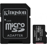 Atmiņas kartes Kingston MicroSD 256Gb Canvas Select Plus + SD Adapter (SDCS2/256GB)
