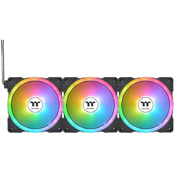 Ventilateur pour boîtier Thermaltake Swafan EX12 ARGB Sync Fan Black (3-Fan Pack) - CL-F167-PL12SW-A - photo 2