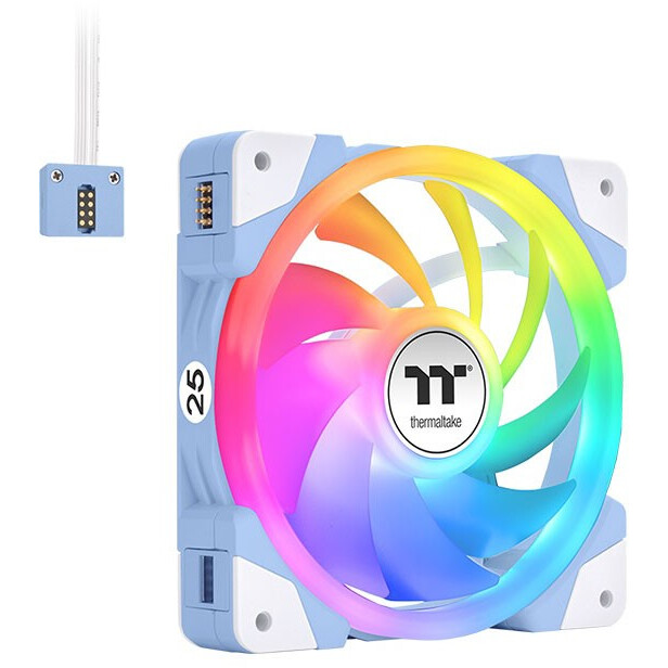 Ventilateur pour boîtier Thermaltake SWAFAN EX14 ARGB Sync Fan Hydrangea Blue TT Premium Edition (3-Fan Pack) - CL-F184-PL14BU-A - photo 2