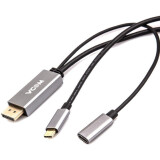 Kabelis USB Type-C - DisplayPort, 1.8m, VCOM CU422MCPD-1.8M