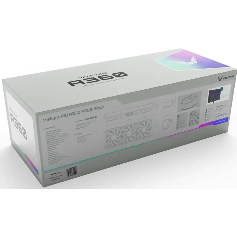 système de refroidissement liquide Valkyrie A360 ARGB White - 5298003820922 - photo 5