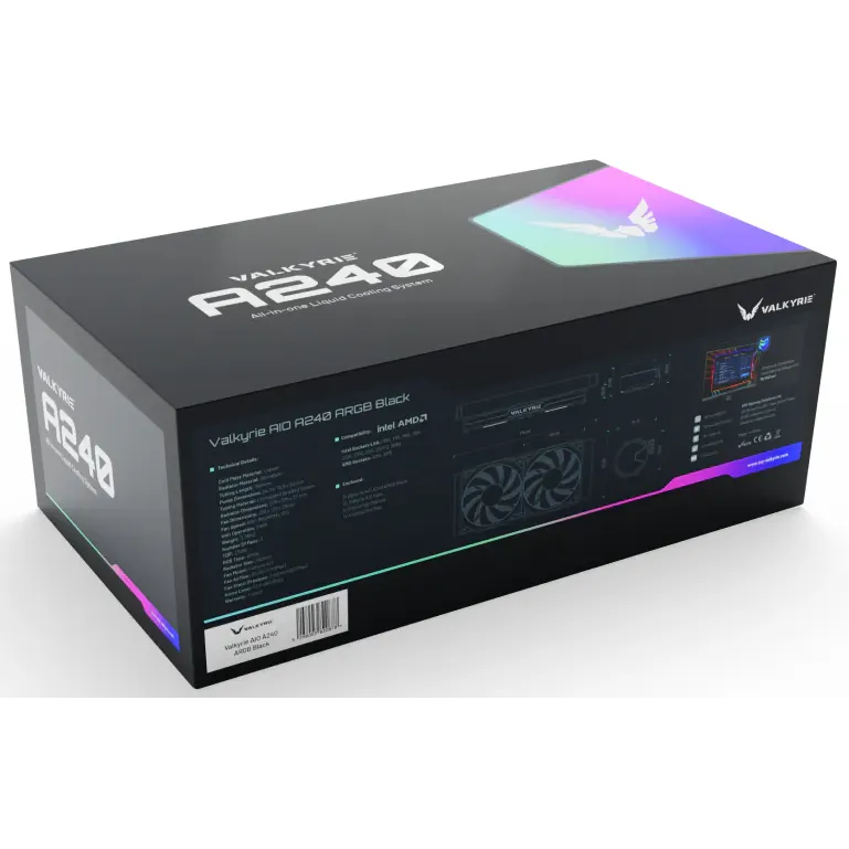 Système de refroidissement liquide Valkyrie A240 ARGB Black - 5298003820878 - photo 5