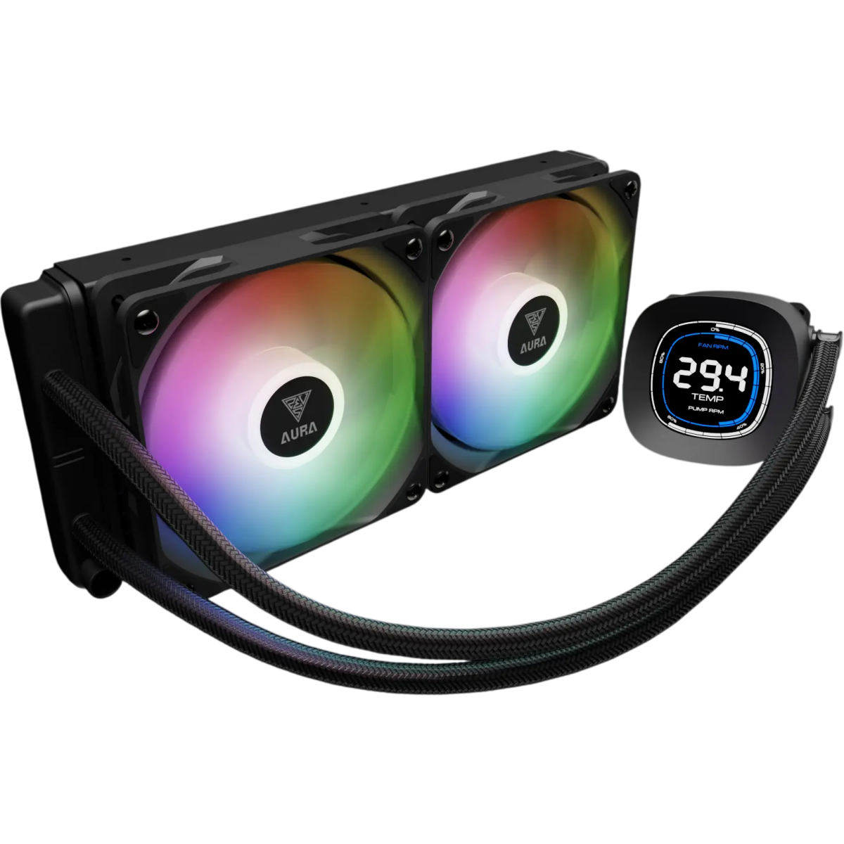 Système de refroidissement liquide GAMDIAS Aura GL240 Digital Black - 16322-04900-30000-G