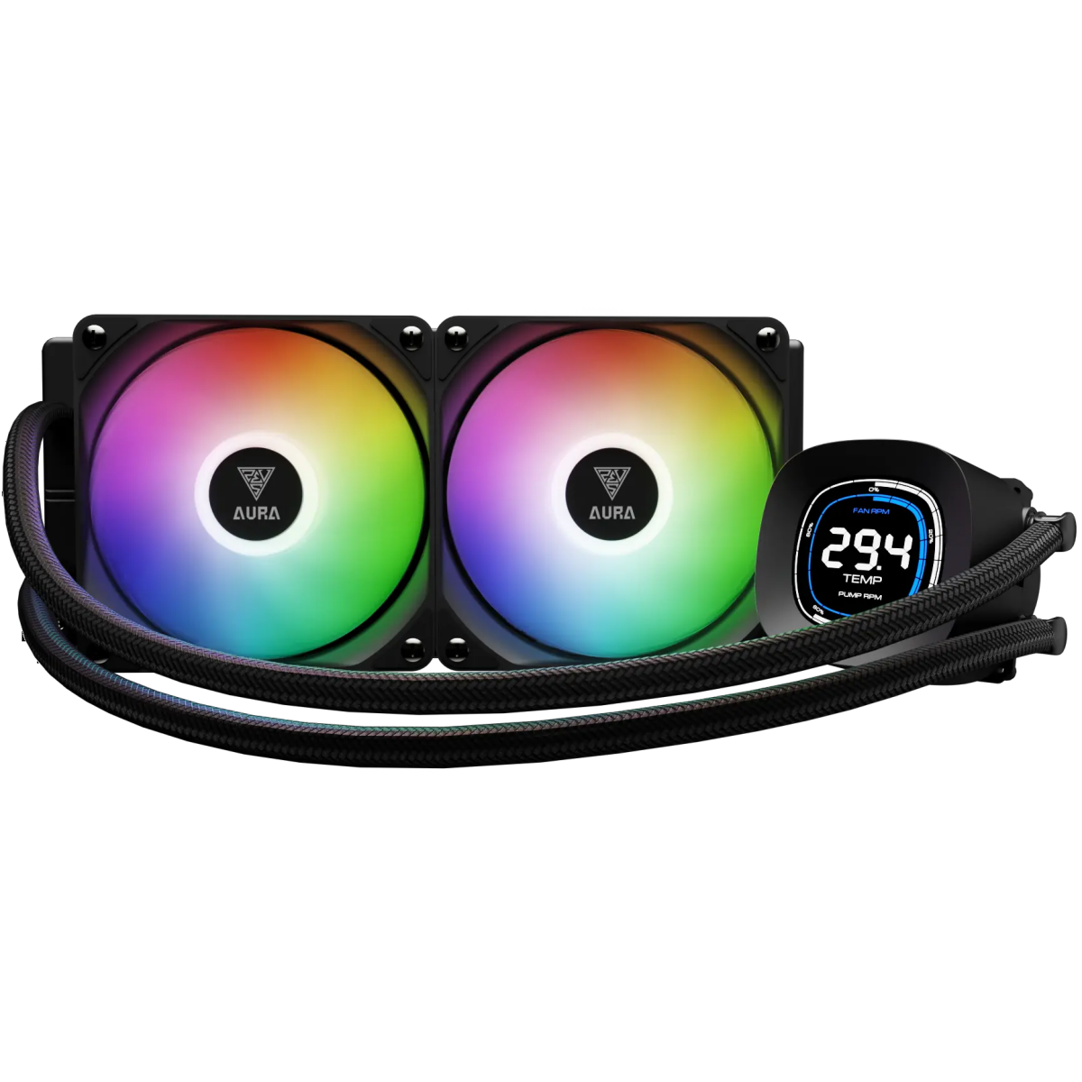 Système de refroidissement liquide GAMDIAS Aura GL240 Digital Black - 16322-04900-30000-G - photo 2