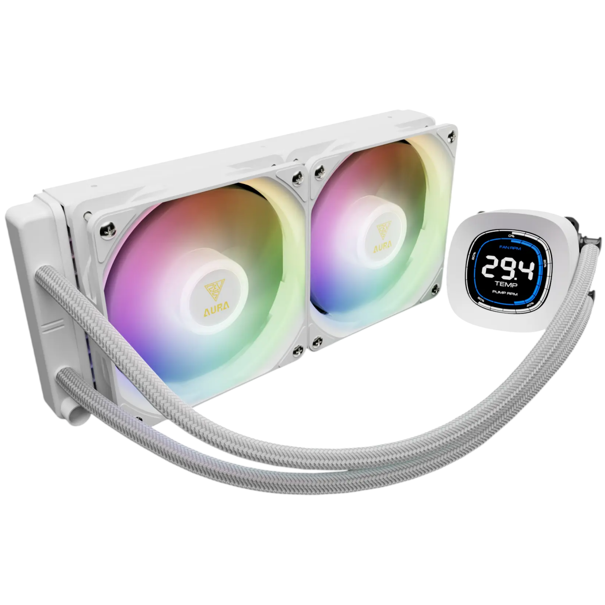Système de refroidissement liquide GAMDIAS Aura GL240 Digital White - 16322-05100-30000-G